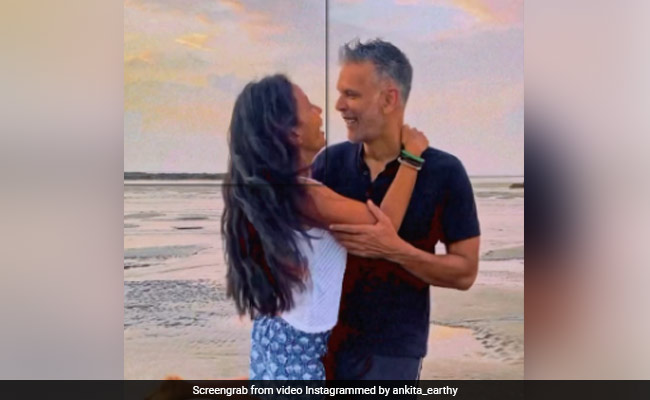 Just A Video Of Milind Soman And Ankita Konwar Being Mushy On A Beach