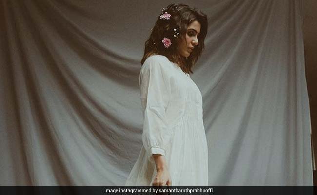 Samantha Ruth Prabhu Sings "Songs Of Old Love" In A Pristine White Maxi Dress