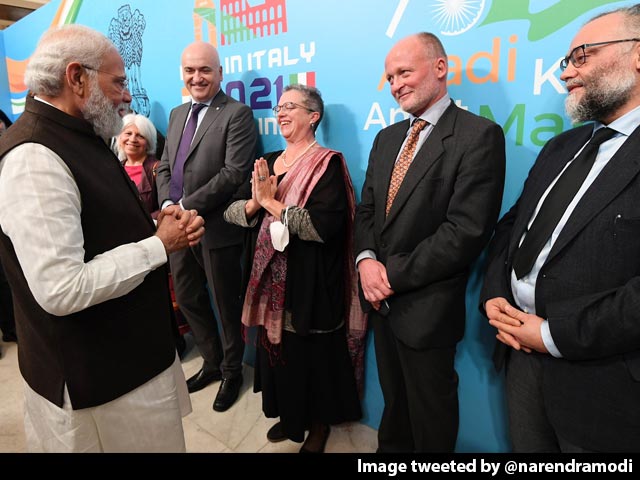 PM Modi Presented With Ramayana At Rome Event