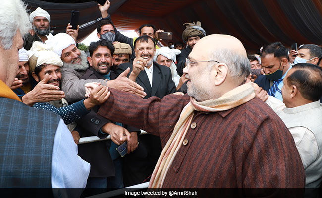 Amit Shah Removes Bulletproof Shield In Srinagar: "Want To Speak Frankly"