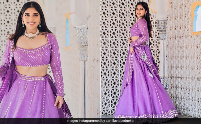 Samiksha Pednekar's Lavender <i>Lehenga</i> Easily Translates To Colour Of The Festive Season