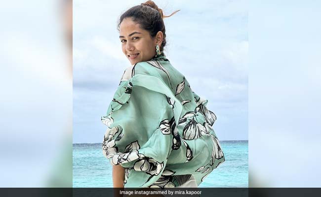 Beach Days Don't Get Any Better Than Mira Rajput In A Printed Top And White Swimsuit