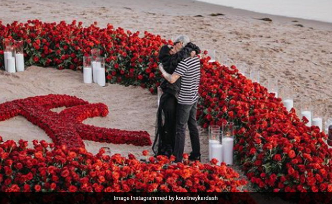 Pic: Just In Case You Didn't Know How Grand Travis Barker's Proposal To Kourtney Kardashian Was