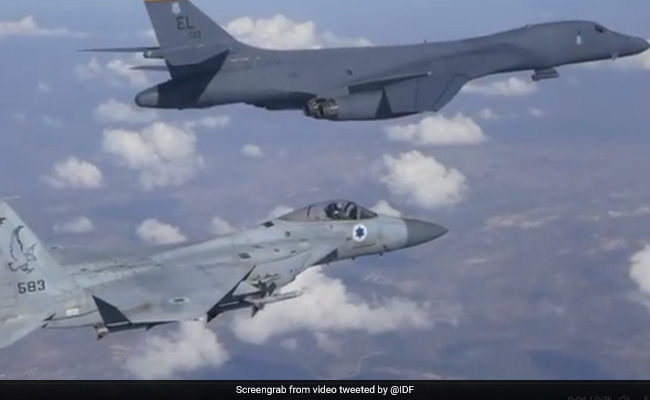 US Bomber, Escorted By Fighter Jets, Flies Near Iran In Show Of Force