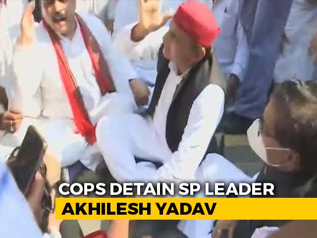 Akhilesh Yadav Detained After Protest Outside Home Over 8 Deaths In UP