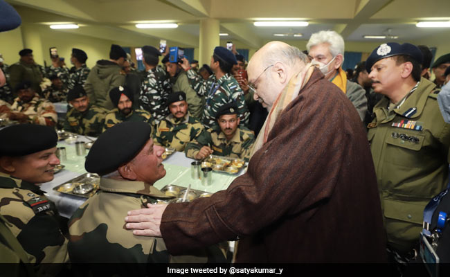 Amit Shah Spends Night At CRPF Camp In Pulwama, Site Of 2019 Terror Attack