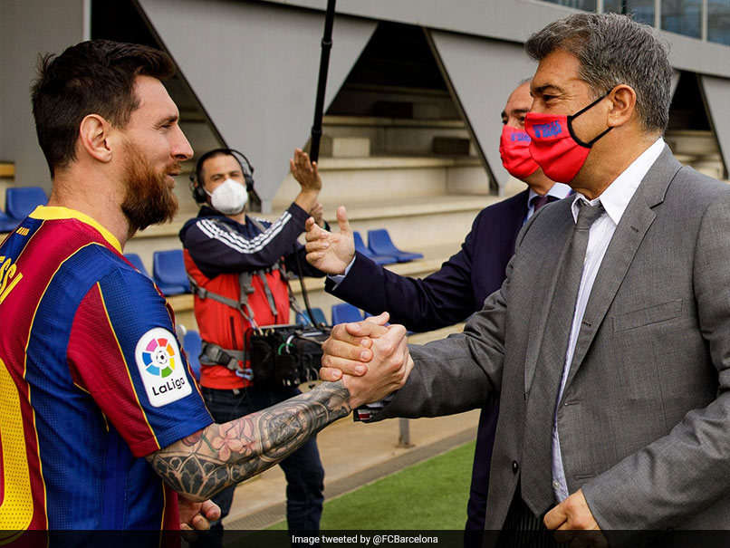 "Hoped Lionel Messi Would Offer To Play For Free," Says FC Barcelona President Joan Laporta