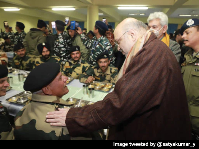 Amit Shah Spends Night At CRPF Camp In Pulwama, Site Of 2019 Terror Attack