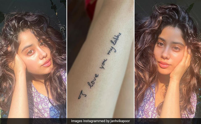 We Cannot Stop Talking About Janhvi Kapoor's Adorable Tattoo In Sridevi's Handwriting