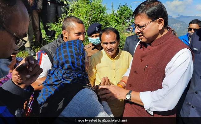 Uttarakhand Chief Minister Meets Affected People In Rain-Hit Chamoli
