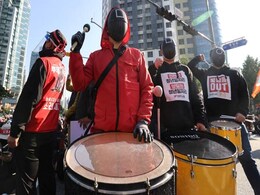 A "Squid Games" Workers' Protest In South Korea Demands Job Security A "Squid Games" Workers' Protest In South Korea Demands Job Security