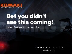 Komaki Electric Vehicles Teases Electric Cruiser Motorcycle