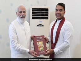 Sri Lankan Minister Meets PM Modi, Gifts Sinhala Version Of Bhagavad Gita Sri Lankan Minister Meets PM Modi, Gifts Sinhala Version Of Bhagavad Gita
