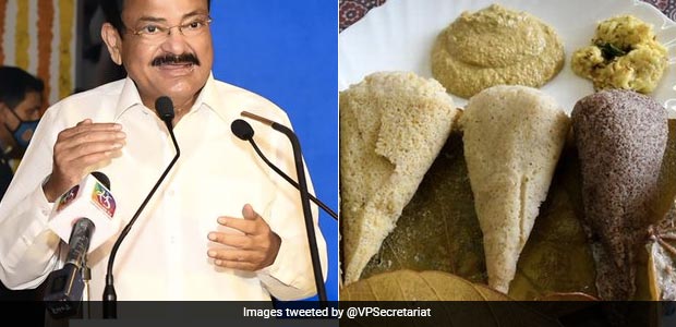 Vice President M. Venkaiah Naidu Tries Millet Idlis In Visakhapatnam
