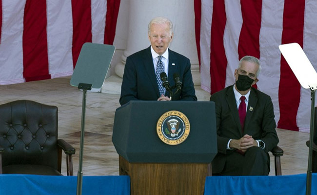 On Veterans Day, President Joe Biden Honors Troops As "Spine Of America'