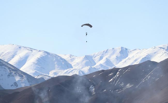 Pics: Army's Airborne Drill In Eastern Ladakh To Check Rapid Response Abilities