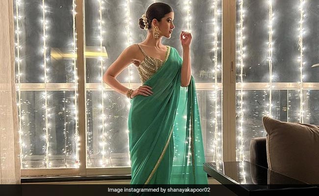 साड़ी में चाहिए स्मार्ट और सेलिब्रिटी लुक तो शनाया कपूर के इस हेयर स्टाइल को करें ट्राई, फैशन में है ये एलिगेंट जूड़ा