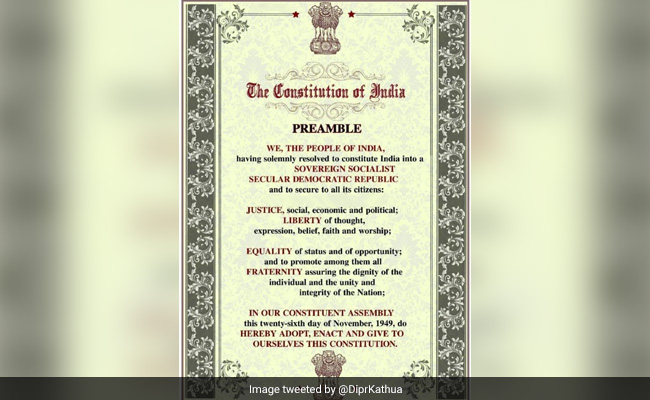 Constitution's Preamble To Be Read Daily In Karnataka Schools, Colleges