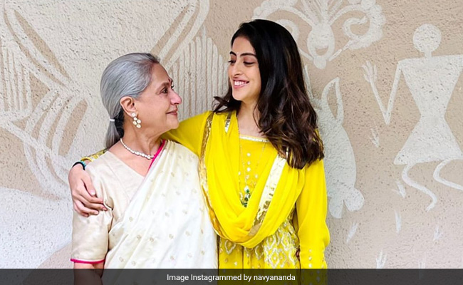 Navya Nanda In A Yellow <i>Salwar</i> Can Always Find An Ethnic Fashion Partner In  Jaya Bachchan