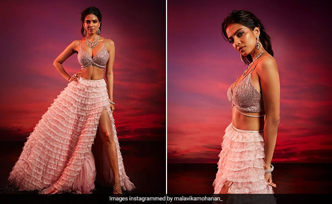Malavika Mohanan's Blush Pink <i>Lehenga</i> Is Made For The Risk Taking Bride