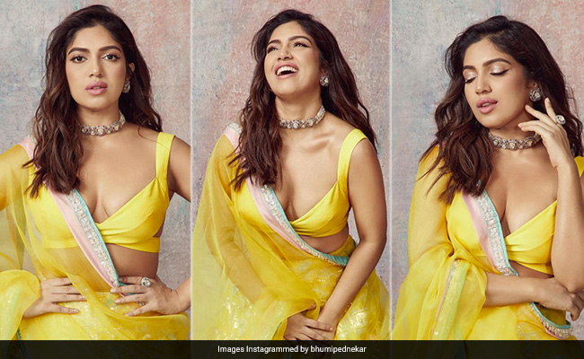 Bhumi Pednekar's Yellow <i>Lehenga</i> Is Setting The Tone For A Brighter Winter