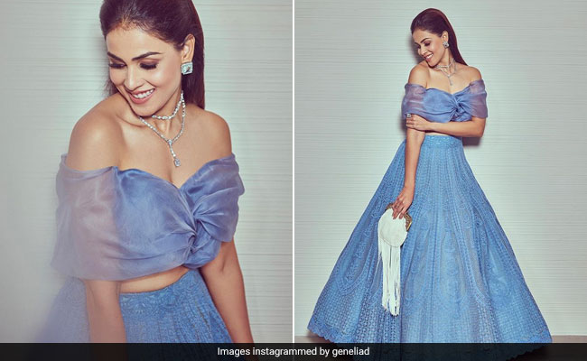 Genelia D'Souza's Powder Blue <i>Lehenga</i> Deserves Every Inch Of Your Attention