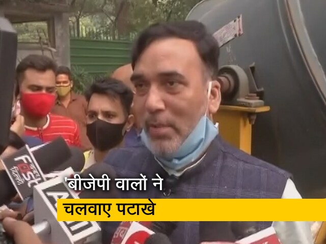 दिल्ली के मंत्री गोपाल राय ने कहा- BJP वालों ने जानबूझकर दीवाली पर चलवाए पटाखे