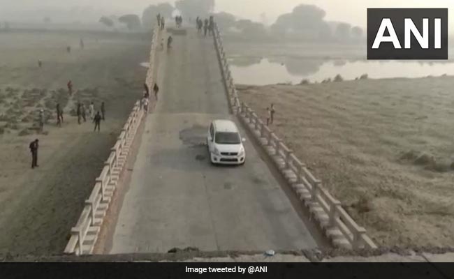 Watch: Bridge Connecting Roads To Two Major Districts Collapses In UP