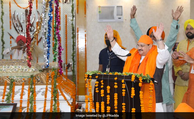 UP Assembly Polls: BJP's JP Nadda Visits Namdev Gurudwara In Kanpur