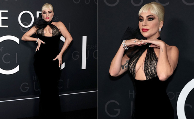 Lady Gaga In A Sheer Black Dotted Armani Prive Dress Has Left Us Absolutely Speechless
