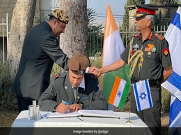 Army Chief Lays Wreath At Indian Soldiers War Memorial In Israel Army Chief Lays Wreath At Indian Soldiers War Memorial In Israel