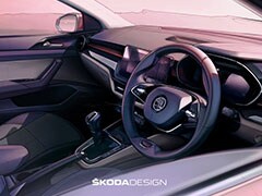 Skoda Slavia's New Design Sketch Reveals Cabin Of Compact Sedan