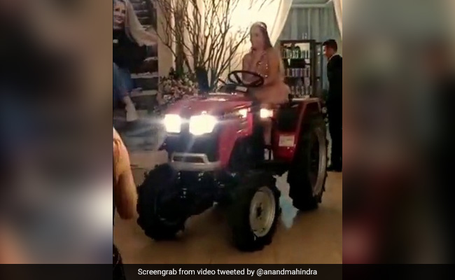 In Anand Mahindra's Video, Teen Enters 15th Birthday Party On Tractor
