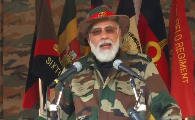 "We Sleep In Peace Because Of You": PM's Top Quotes In Speech To Soldiers