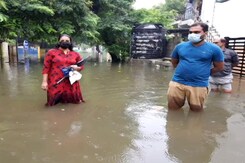 In Knee Deep Waters At Tamil Nadu Chief Minister MK Stalin's Constituency In Knee Deep Waters At Tamil Nadu Chief Minister MK Stalin's Constituency