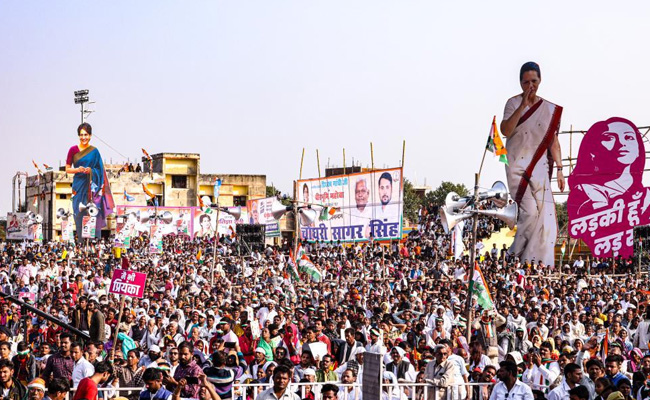 'सीएम योगी और पीएम मोदी ने बुंदेलखंड को छला', महोबा की प्रतिज्ञा रैली में प्रियंका गांधी का आरोप