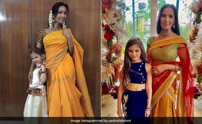 Padma Lakshmi And Daughter Krishna's Diwali Looks Through The Years Are Absolutely Adorable