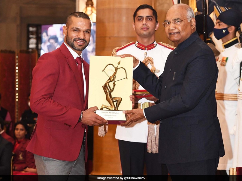 Will Continue To Work Hard To Make India Proud: Shikhar Dhawan After Receiving Arjuna Award