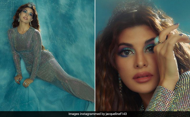 Jacqueline Fernandez Channels Her Inner <i>Ariel</i> As A Sparkling Mermaid For Halloween
