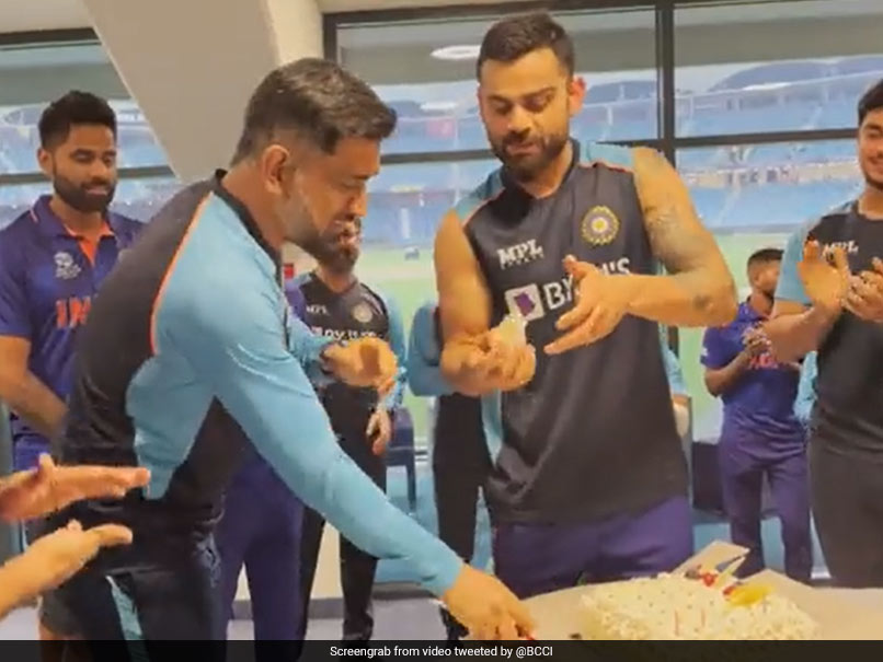 Watch: MS Dhoni Leads Virat Kohli's Birthday Celebrations In Dressing Room Post India's Win Over Scotland