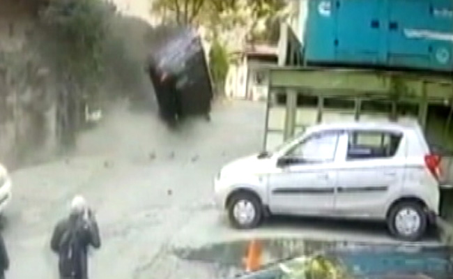 On Camera, Car Swerves To Save Monkey, Skids And Falls Off Road In Shimla