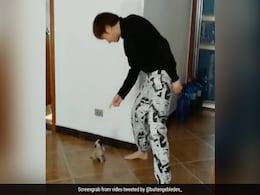 Pug ने मालिक के साथ किया Dance Competition, खूब उतारी नकल, उछल-उछलकर किया जबरदस्त डांस - देखें Video Pug ने मालिक के साथ किया Dance Competition, खूब उतारी नकल, उछल-उछलकर किया जबरदस्त डांस - देखें Video