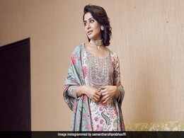 Samantha Ruth Prabhu In A Floral Suit Is In Full Bloom For The Festive Season Samantha Ruth Prabhu In A Floral Suit Is In Full Bloom For The Festive Season