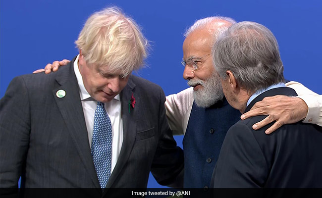 PM Modi Warmly Greeted By Boris Johnson At Climate Summit Venue