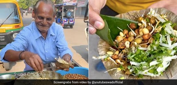Elderly Man Sells Unique Sprouts Chaat In Kanpur; Video Goes Viral