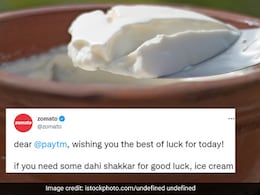 On Paytm's IPO, Zomato's Tweet Offering 'Dahi Shakkar' Wins Hearts On Paytm's IPO, Zomato's Tweet Offering 'Dahi Shakkar' Wins Hearts