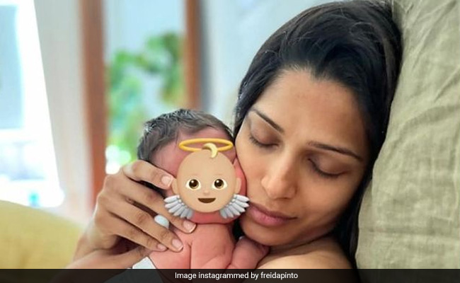 "Sleep Deprived Mama" Freida Pinto Reveals Baby Boy's Name In Birthday Post For Husband Cory Tran