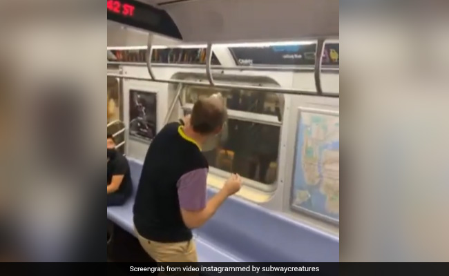 मेट्रो के अंदर घुस गया कॉकरोच, तो उसे पानी की बोतल में बंद करने की कोशिश करने लगा शख्स, फिर हुआ कुछ ऐसा - देखें Video