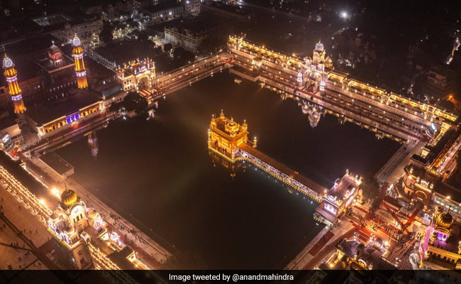 "Serenity": Anand Mahindra Shares Stunning Aerial Shot Of Golden Temple