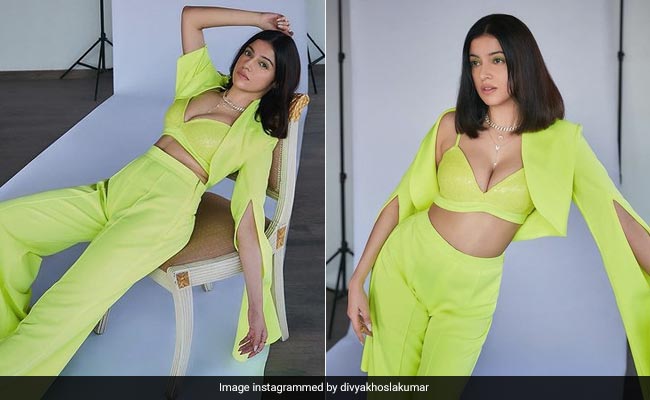 Divya Khosla Kumar In A Neon Co-Ord Set Is Making Sure Her Monochrome Look Is Never Boring